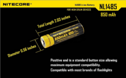 large BATTERY NITECORE NL1485 BALIDIVESHOP 5